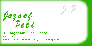 jozsef peti business card